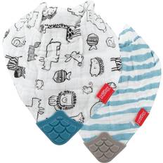 Nuby Drool Bibs Nuby 2pk Teether Muslin Bandana Bib