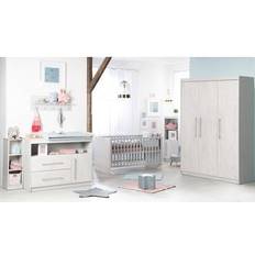 Grey Bedside Crib Roba Kinderzimmer MAREN II 3-tlg.