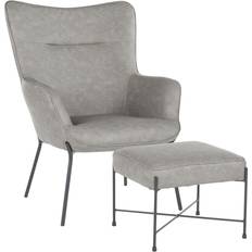 Lumisource C2-IZZY BKGY Izzy Lounge Chair