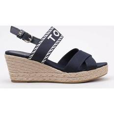 Grigio Espadrillas Tommy Hilfiger Espadrillas Webbing Mid Wedge FW0FW07091 Blu Scuro