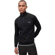 HUGO BOSS Green Jumpers HUGO BOSS Zallo Zip Neck Sweater - Black