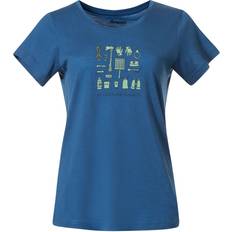 Bergans Graphic Wool Tee Women - North Sea Blue/Jade Green/Navy Blue