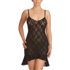 Black - Women Negligées Hanky Panky High/low Ruffle Chemise