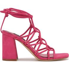 Nine West Pink Sandals Nine West Glaven Ankle Wrap Sandals Suede