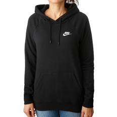 Nike Womens Sportswear Essential Fleece Hoodie - Black/White