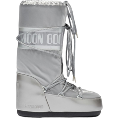 Damen - Schnürung Hohe Stiefel Moon Boot Icon Glance - Silver