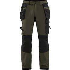 Blåkläder Arbetsbyxor Blåkläder 1522 Stretch Pocket Trousers - Olive Green/Black