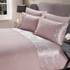 Silver Duvet Covers Sienna Glitter Crushed Duvet Cover Pink, Silver