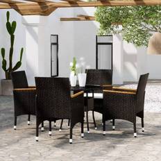 vidaXL 5 Garden Tempered Bistro Set