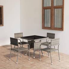 Garden & Outdoor Furniture vidaXL 5 Garden Patio Dining Set, 1 Table incl. 4 Chairs