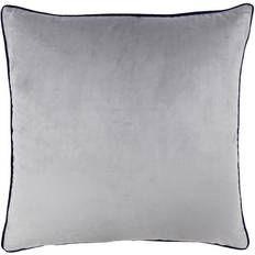 Paoletti Meridian Soft Piped Complete Decoration Pillows Silver, Blue