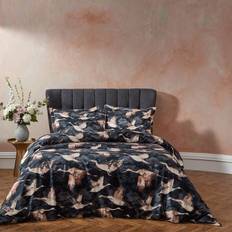Edinburgh Weavers EW Flyway Elegant Ink Sateen Duvet Cover Beige, Blue (200x200cm)