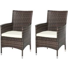 Brown Patio Chairs OutSunny 2PC Wicker