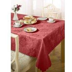 Beige Tablecloths Emma Barclay Damask Rose Tablecloth Multicolour, Pink, Beige, Green