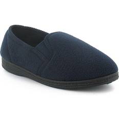 Fabric Slippers Children's Shoes British Knights Knights Polar Boys Blue Twin Gusset Fleece Slippers