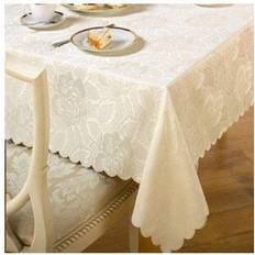 Beige Tablecloths Emma Barclay Emma Barclay Damask Rose Tablecloth Green, Beige, White, Pink