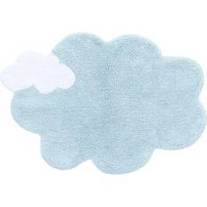 Lorena Canals Rugs Lorena Canals Tapis Rectangulaire Lavable en Coton 70x100 Bleu