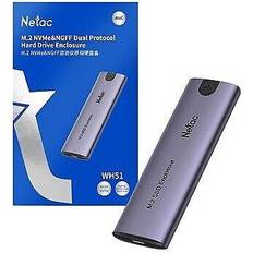 Netac M.2 NVMe/SATA External Enclosure, USB3.1, Aluminum, 10Gbps