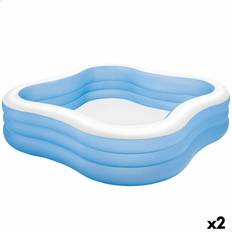 Oppustelig badebassin Intex Oppustelig Pool Blå 229 x 56 x 229 cm 1250 L 2 enheder