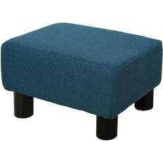 Leathers Foot Stools Homcom Chic Linen Foot Stool