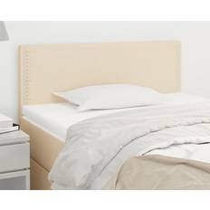 vidaXL 90 x 5 x 78/88 cm Stof Cremefarvet Sengegavl