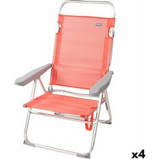 Flamingo stol Polstrede Campingstol Aktive Flamingo Koral 48 x 99 x 57 cm 4 enheder