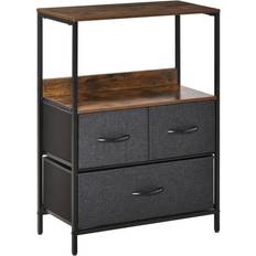 Furniture Homcom 1226349 Black Chest of Drawer 5.8x8.2cm