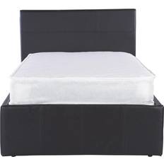 Small double side lift ottoman bed GFW Side Lift Black 136x202cm