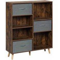 Homcom Brown Storage Cabinets Homcom 7 Cube Storage Cabinet 90x102.5cm