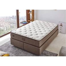 Hanah Home Resårmadrass 100x200 Vit/Beige Resårbotten