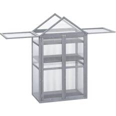 OutSunny 80x47x138cm Wood Cold Frame Greenhouse for Plants PC