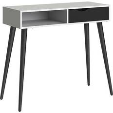 Oak Console Tables Furniture To Go Oslo White/Black Console Table 43.5x103.5cm