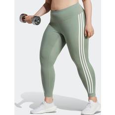 Silver - Sportswear Garment Tights adidas Optime Trainicons 3 Stripes Leggings - Activewear