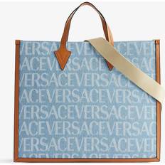 Guld - Herre Tote Bag & Shopper tasker Versace Logo Print Tote Uld Taske - Blå