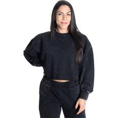 Better Bodies Tröjor Better Bodies Acid Washed Sweater - Black