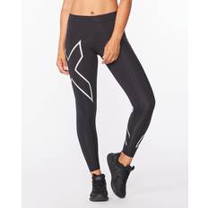 Dam - Fitness & Gymträning - Silver Tights 2XU Core Compression Tights Löparkläder Black/Silver