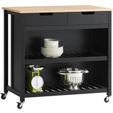 Servierwagen SoBuy FKW74-SCH Kücheninsel Sideboard 98 x 94 x 58 cm Servierwagen