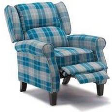 Casters Armchairs More4Homes Eaton Tartan Recliner Armchair