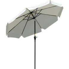Parasols OutSunny 2.7m Patio Umbrella Garden Parasol Crank Ruffles