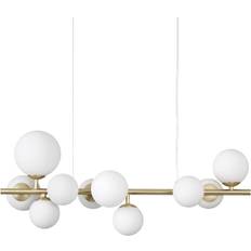 Ideal Lux Perlage Hängsmycke Längd 81 cm Mässing/Vit Pendellampa