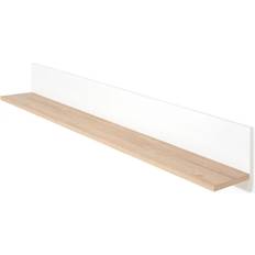 Forte Crumpton Knagerække 160 cm Hvid Brun Vægreol Væghylde