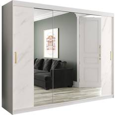 Oro Armarios Hartford 263 Mate Blanco + Mármol Blanco 200 x 250 x 62 cm Armario