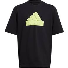 adidas Future Icons Logo Piqué Tee - Black/Pulse Lime