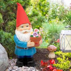 Gardenkraft Gnome With Flower Pot Solar Light