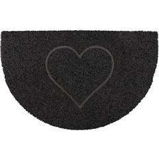 Carpets & Rugs Oseasons Heart Half Moon Doormat Black