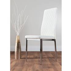 Kitchen Chairs Furniturebox Box 4 Stylish Chrome Diamond Kitchen Chair