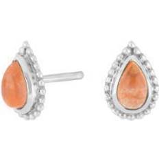 Nordahl Andersen Ørestikker Sterling Sølv med Peach Månesten
