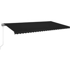 Polyester Auvents de Terrasse vidaXL Automatische Markise mit LED & Windsensor 600 x 350 cm