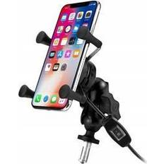 Freedconn Motorbike Phone Holder with MC7W Inductive Charger and BM2R Head Tube Attachment