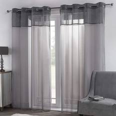 Transparent Curtains Sienna Amelia Lurex Sparkle Glitter 125x187cm